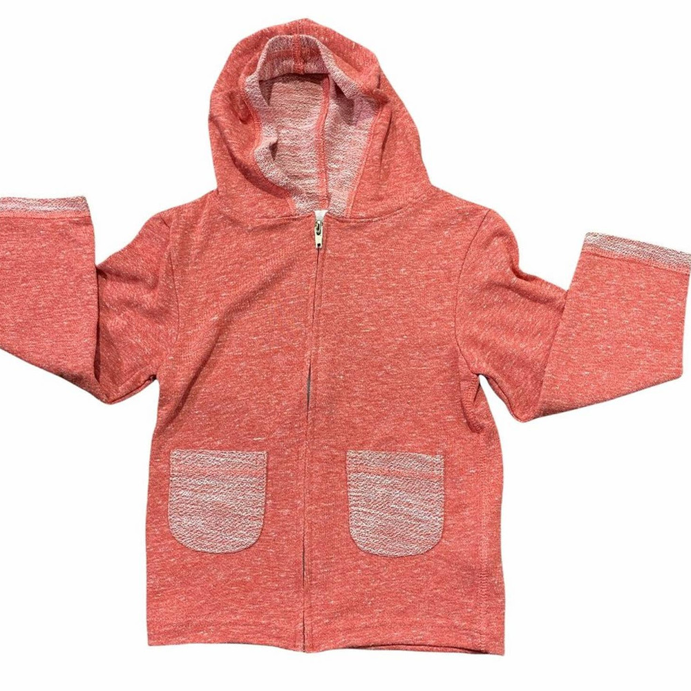 Rabbit Skins Toddler Red Melange Zip Up Hoodie 5/6 - Picture 1 of 3